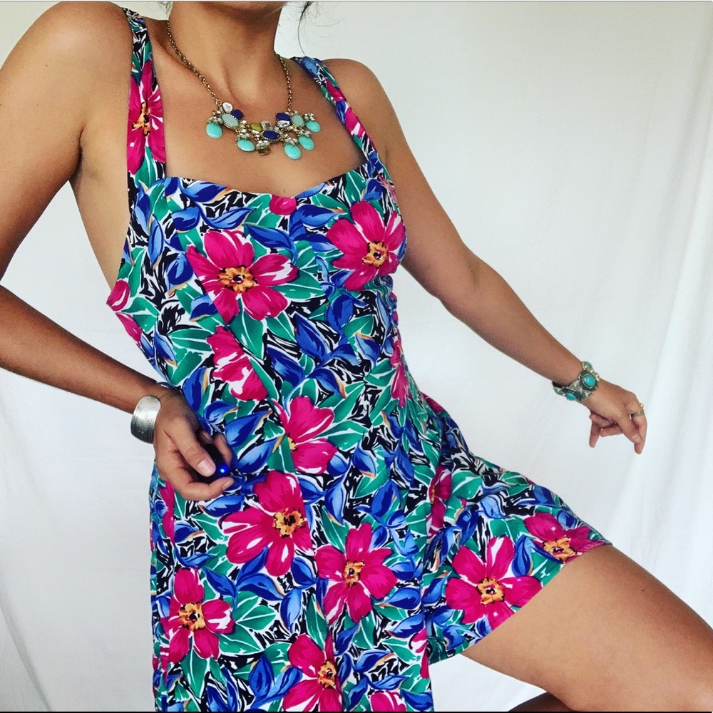 Vintage 90's Floral Jumpsuit - Picture 6 of 6